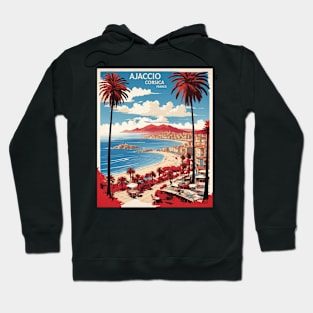 Ajaccio France Vintage Poster Tourism Hoodie